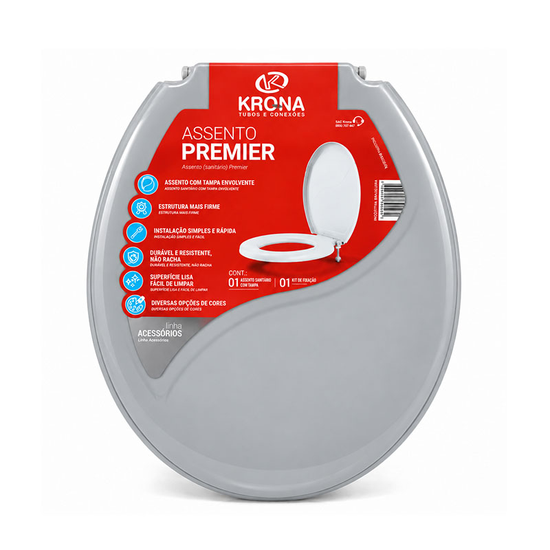 Assento Premier Cinza Claro 682 Krona