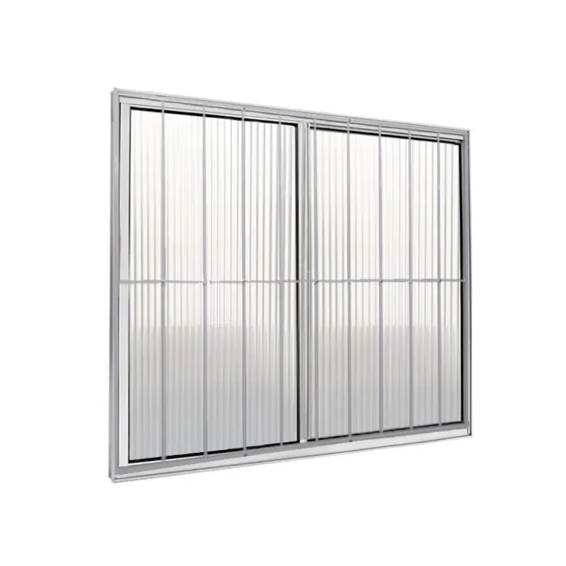 Janela De Alumínio 1,00A x 1,00L Com Grade 2 Folhas Vidro Canelado 20604 Líder
