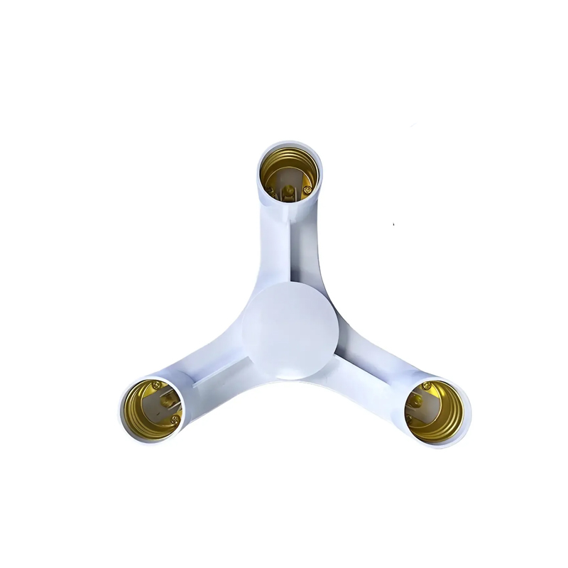 Soquete Multiplicador De Lâmpada E27 Branco Interneed