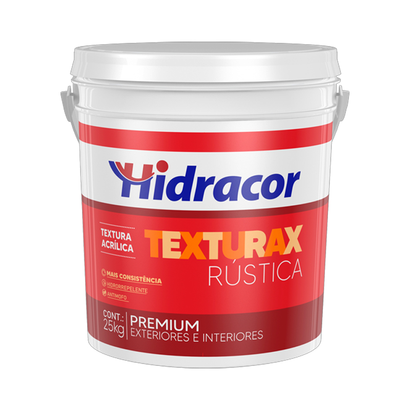 Textura Acrílica Texturax Rústica 25kg Branco Neve Hidracor