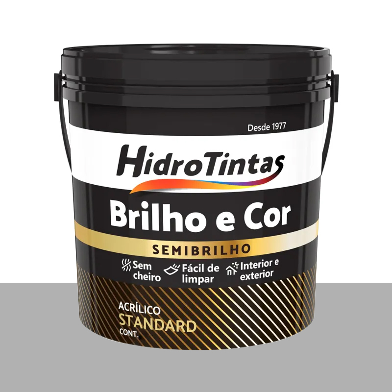 Tinta Acrílica Brilho e Cor Semibrilho 15L Tubarão Branco Hidrotintas