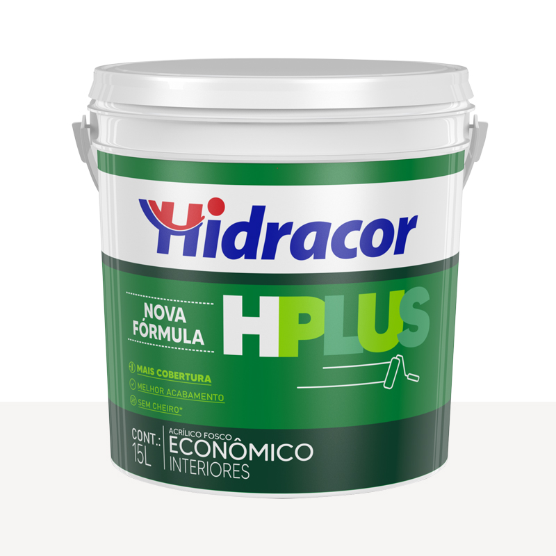 Tinta Acrílica Hplus Fosca 15L Branco Neve Hidracor