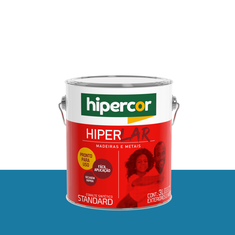 Tinta Esmalte Hiperlar 3L Azul Mar Hipercor