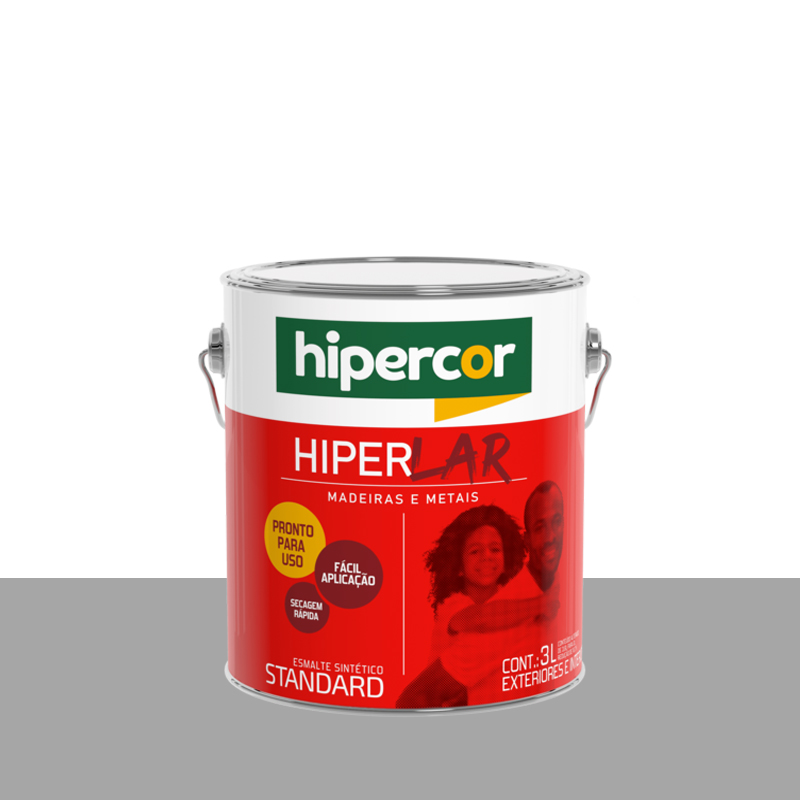 Tinta Esmalte Hiperlar 3L Cinza Médio Hipercor